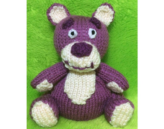 KNITTING PATTERN - Purple Teddy Bear inspired choc orange cover / 15 cms