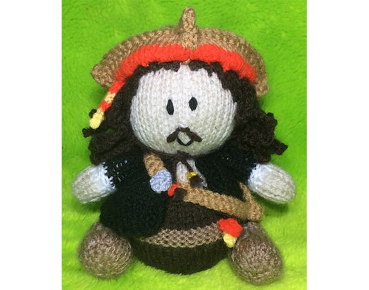 KNITTING PATTERN - Pirate inspired choc orange cover / 15 cms toy