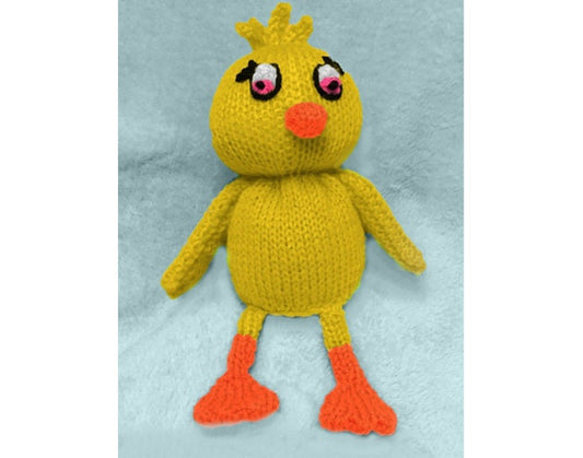 KNITTING PATTERN - Duck inspired choc orange cover / 16 cms toy