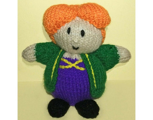 KNITTING PATTERN - Halloween Witch inspired choc orange cover/ 15 cms toy