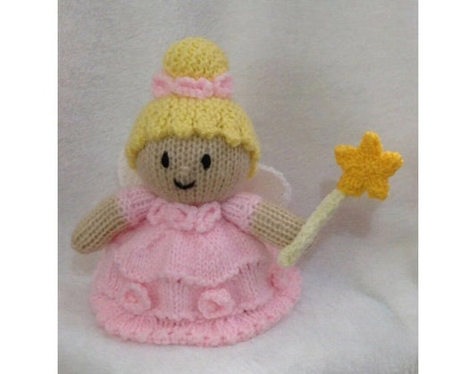 KNITTING PATTERN - Pink Fairy chocolate orange cover / 15 cms Christmas toy