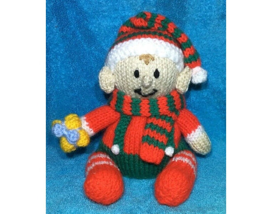 KNITTING PATTERN - Santa’s Workshop Elf Choc orange cover / 15 cms Christmas toy