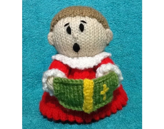 KNITTING PATTERN - Choir boy chocolate orange cover or 15 cms toy