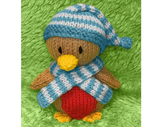 KNITTING PATTERN - Robbie Robin chocolate orange cover / 14 cms Christmas toy