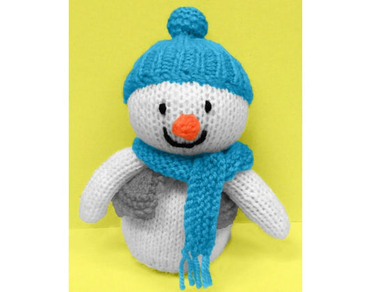 KNITTING PATTERN - Mr Chilly Snowman Chocolate orange cover /14cms Christmas toy