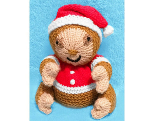 KNITTING PATTERN - Christmas Sloth chocolate orange cover / 14cms zoo animal toy