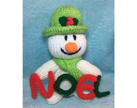 KNITTING PATTERN - Noel the Snowman chocolate orange cover / 17cms Christmas toy