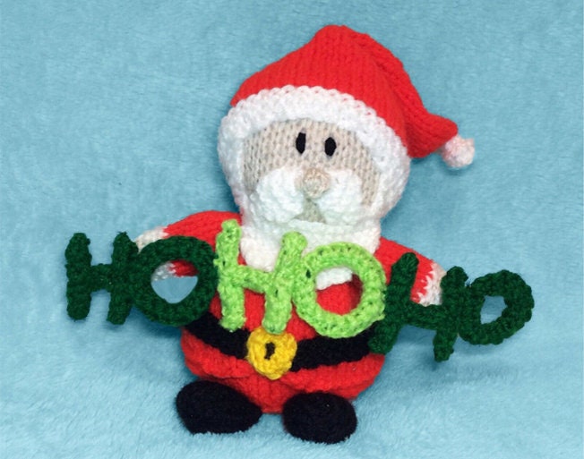 KNITTING PATTERN - Ho Ho Ho Santa Chocolate orange cover / 15 cms Christmas toy