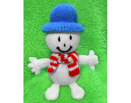 KNITTING PATTERN - Snow Man chocolate orange cover/ 17 cms Mr toy