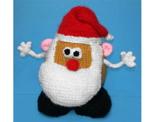 KNITTING PATTERN - Father Christmas Santa Potato inspired toy 32 cms doll