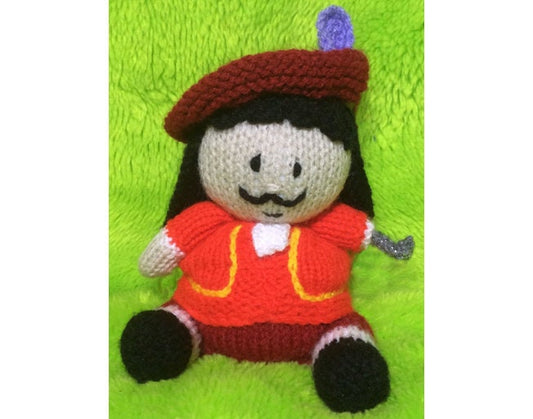 KNITTING PATTERN - Captain Hook inspired choc orange cover / 17 cms toy