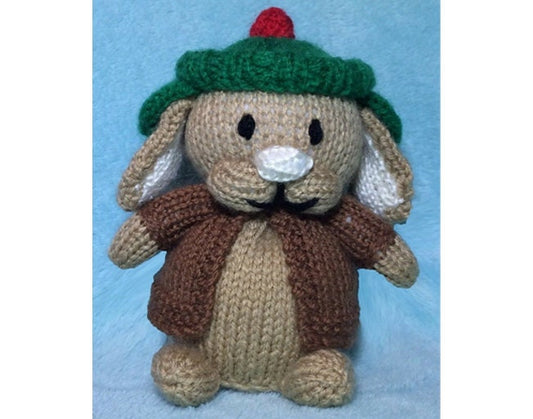 KNITTING PATTERN - Benjamin Bunny inspired chocolate orange cover or 15 cms toy