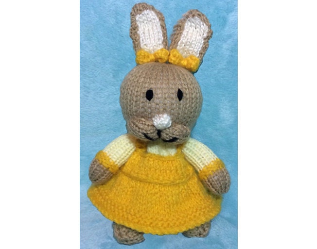 KNITTING PATTERN - Cottontail inspired choc orange cover / 17cm toy