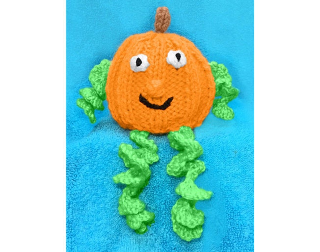 KNITTING PATTERN - Peter Pumpkin Chocolate orange cover / 14 cms Halloween toy