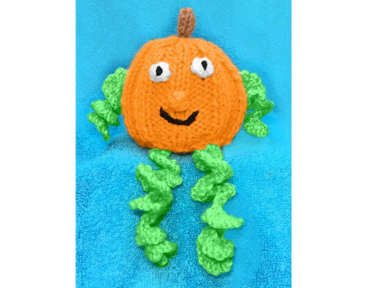 KNITTING PATTERN - Peter Pumpkin Chocolate orange cover / 14 cms Halloween toy