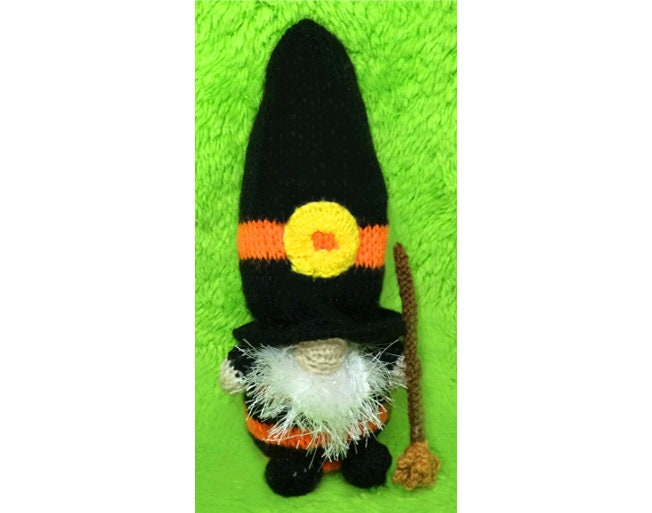 KNITTING PATTERN - Halloween Witch Gonk Gnome Chocolate orange cover / 13cms toy