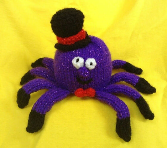 KNITTING PATTERN - Sid the Spider Chocolate orange cover / 9 cms Halloween toy