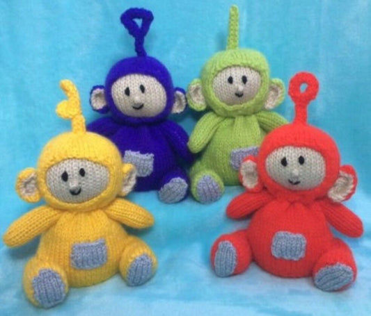 KNITTING PATTERN - Teletubbies choc orange cover / 15 cms toy