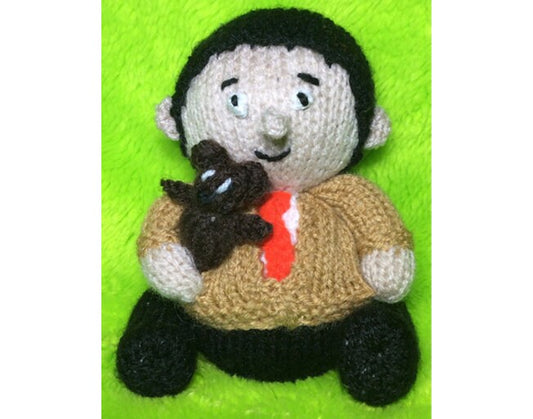 KNITTING PATTERN - Mr Bean and Teddy orange cover or 14 cms toy