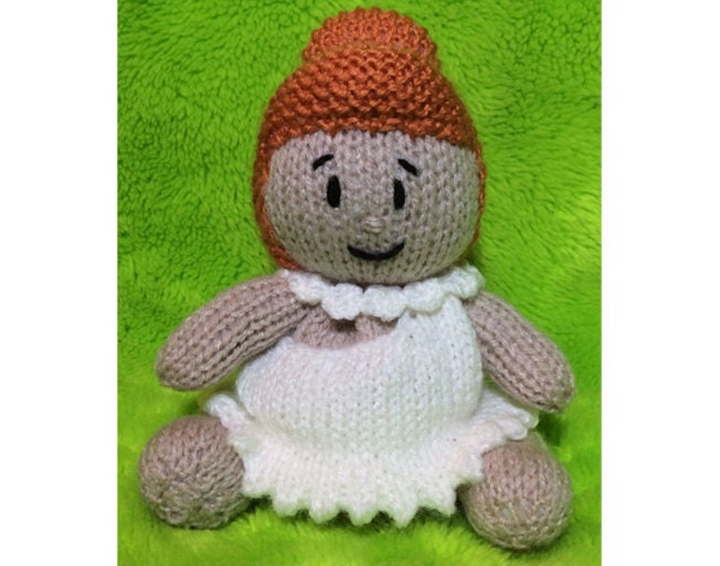 KNITTING PATTERN - Wilma Flintstone choc orange cover / 16 cms toy