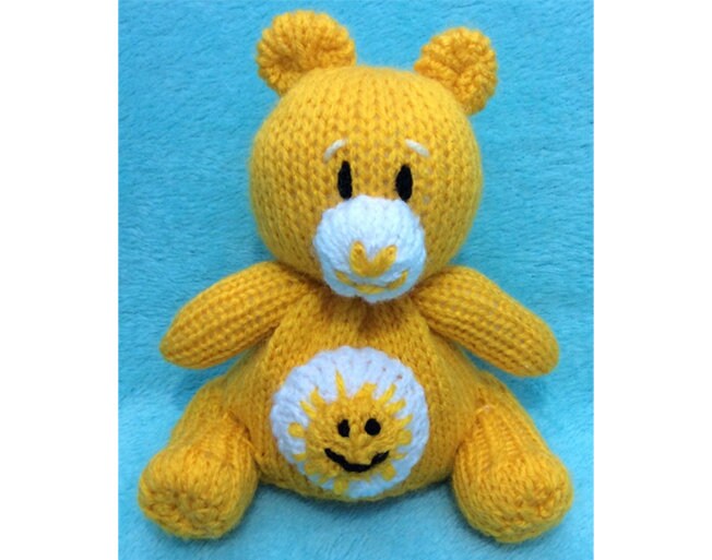 KNITTING PATTERN - Funshine Bear orange cover or 14 cms toy