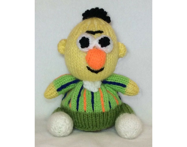 KNITTING PATTERN - Yellow Puppet Man inspired Choc cover or 15 cms toy