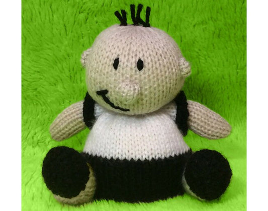 KNITTING PATTERN - Greg Heffley inspired Choc cover or 13 cms toy