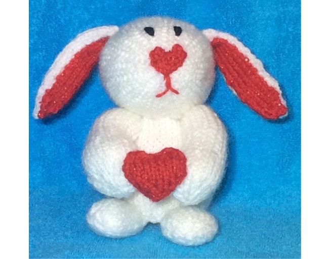 KNITTING PATTERN - Some Bunny Loves You choc orange cover or 13cms toy