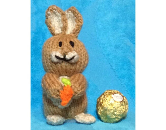 KNITTING PATTERN - Easter Bunny Rabbit chocolate cover fits Ferrero Rocher