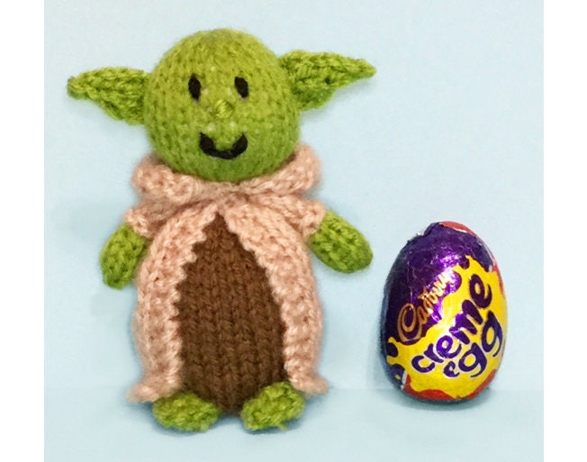 KNITTING PATTERN - Green Alien chocolate cover fits Creme Egg