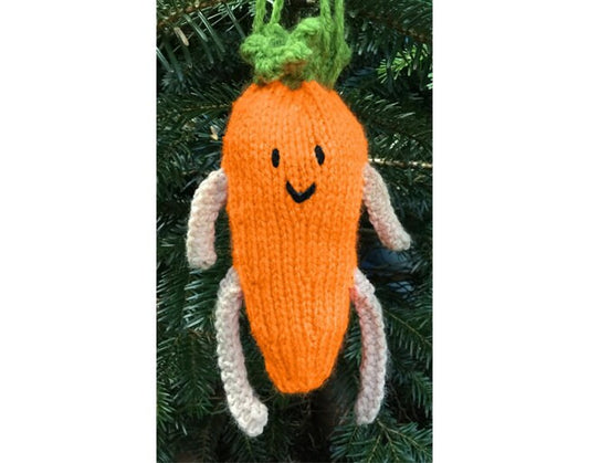 KNITTING PATTERN - Kevin the Carrot inspired Drawstring Gift Bag 10cms