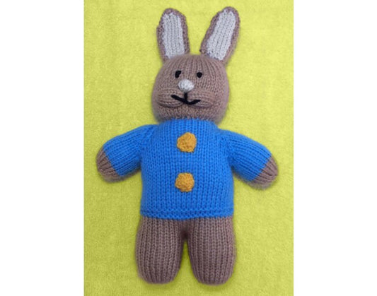 KNITTING PATTERN - Baby’s First Peter Rabbit  27 cms Baby Soft Plush Toy
