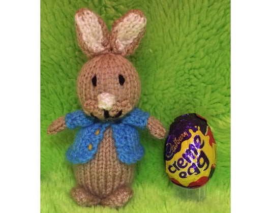 KNITTING PATTERN - Peter Rabbit inspired Choc cover Bunny Easter Creme Egg