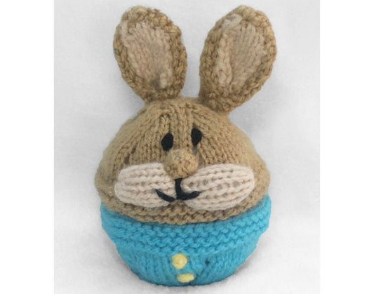 KNITTING PATTERN - Peter Rabbit choc orange cover/ 9 cms toy / trinket