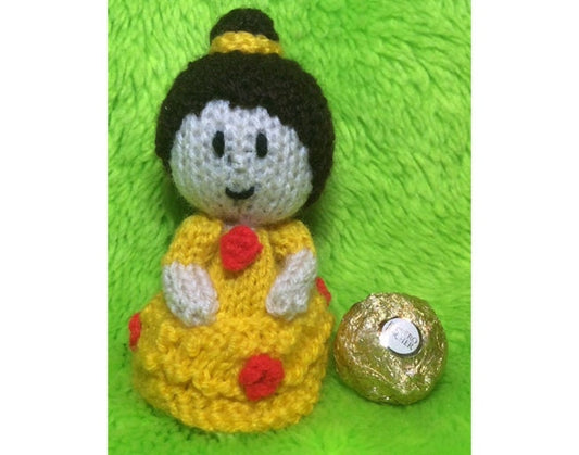 KNITTING PATTERN - Belle inspired chocolate cover fits ferrero rocher