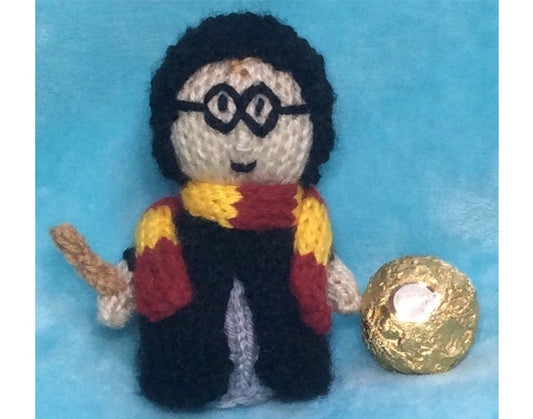 KNITTING PATTERN - Harry Potter choc cover favour fits ferrero rocher