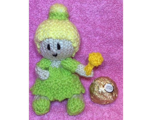 KNITTING PATTERN - Tinkerbell chocolate cover fits ferrero rocher