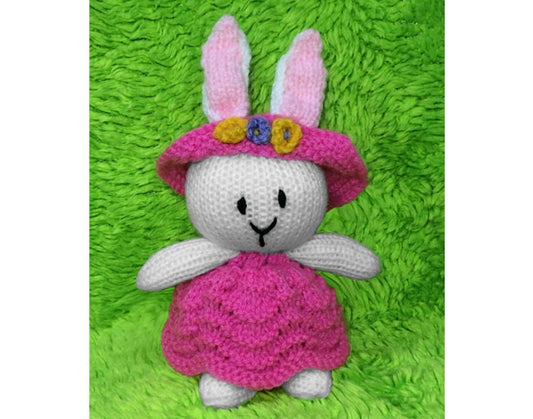 KNITTING PATTERN - Millie the Bunny Choc orange cover / 18 cms Easter Rabbit toy