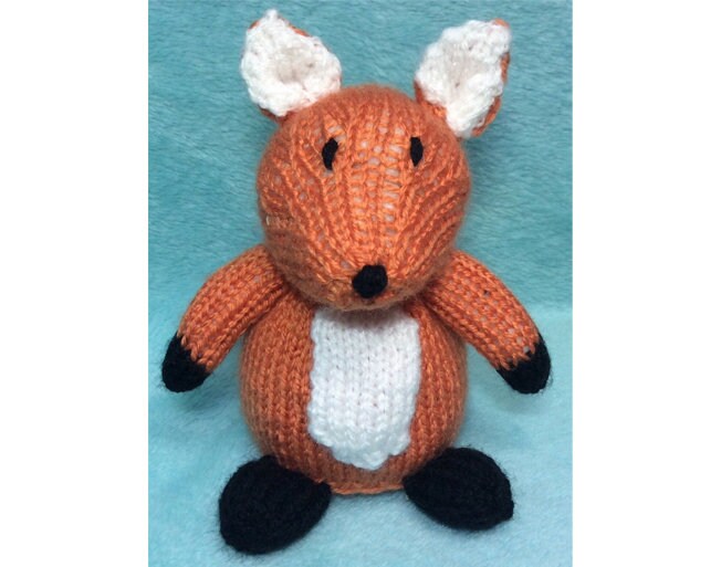 KNITTING PATTERN - Fox Chocolate orange cover / 15 cms Woodland Animal toy