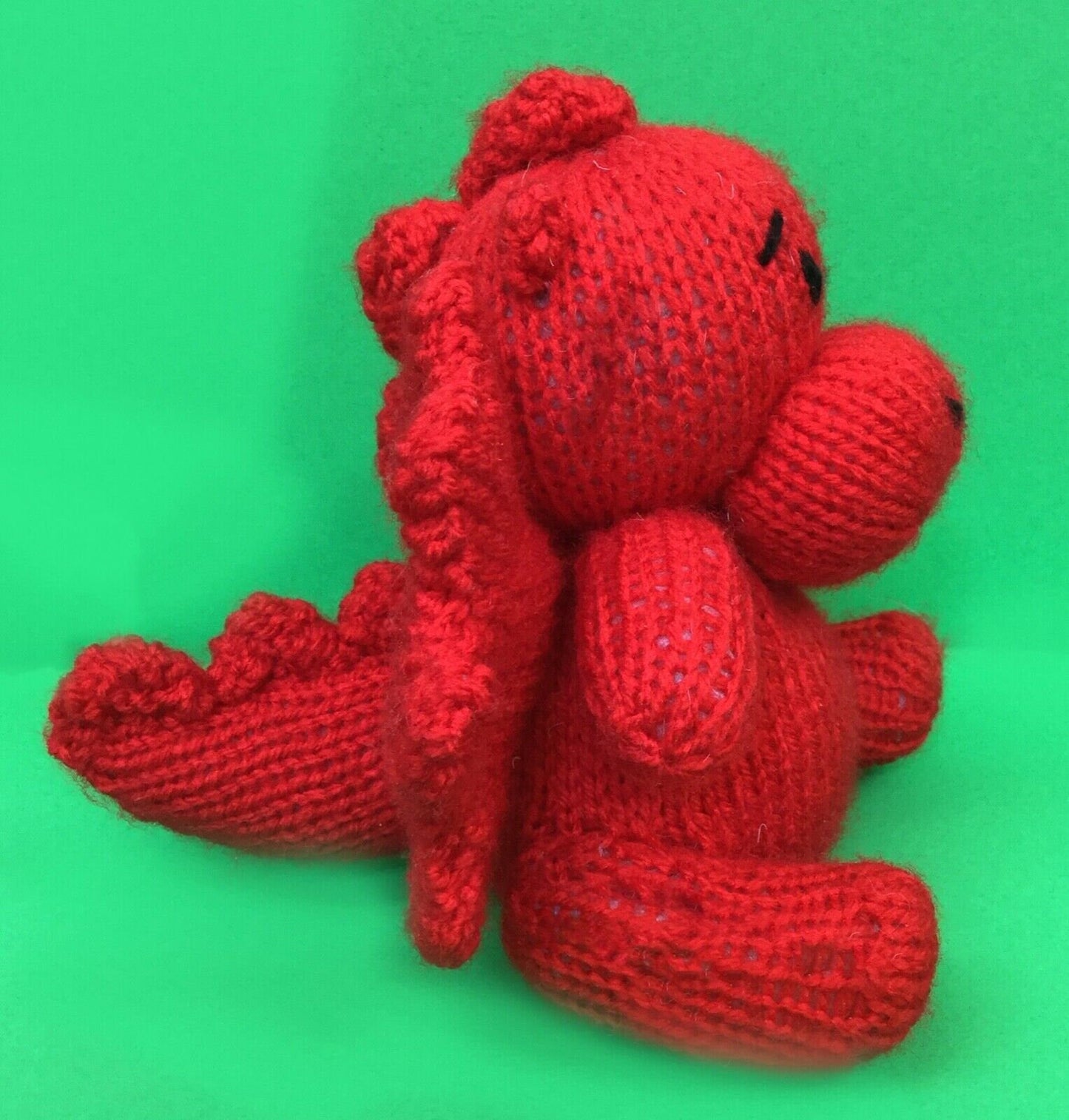 KNITTING PATTERN - Dewi the Welsh Dragon chocolate orange cover / 15 cms toy