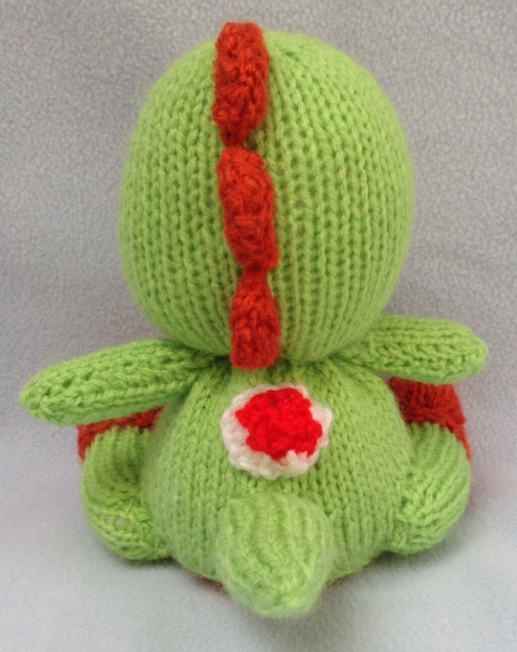 KNITTING PATTERN - Yoshi orange cover or toy