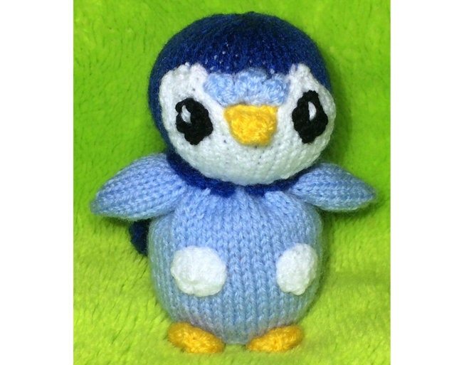 KNITTING PATTERN - Piplup choc orange cover or 13 cms toy