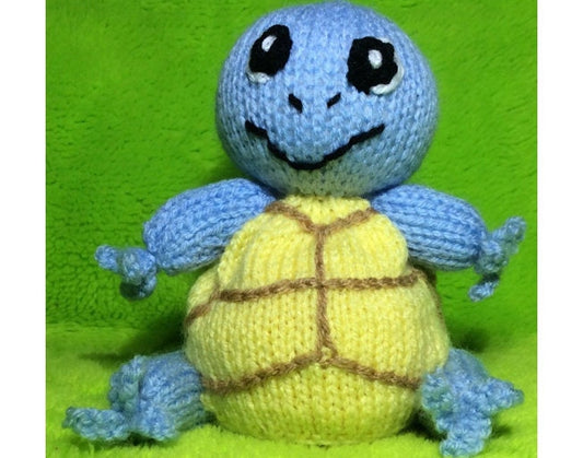 KNITTING PATTERN - Squirtle inspired choc orange cover or 13 cms toy