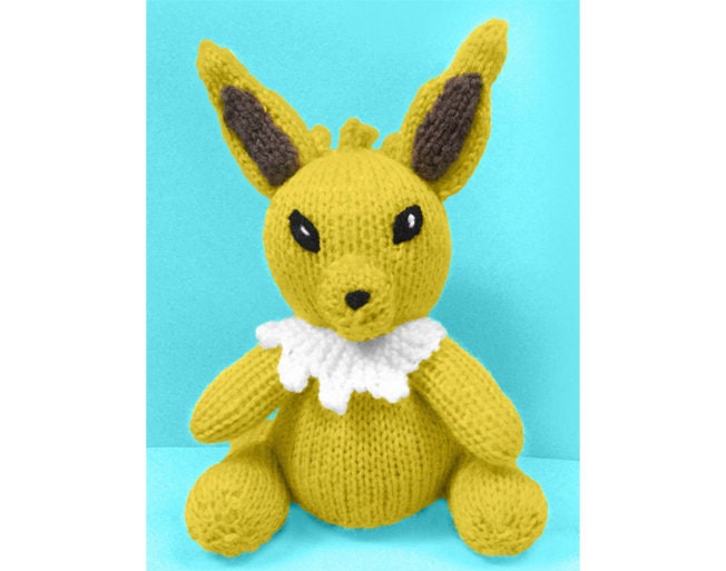 KNITTING PATTERN - Jolteon inspired choc orange cover or 15 cms toy