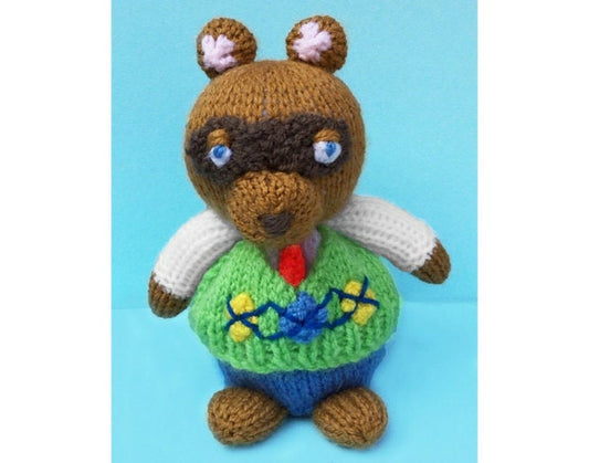 KNITTING PATTERN - Tom Nook inspired choc orange cover