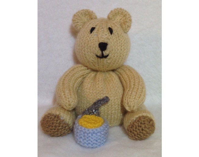 KNITTING PATTERN - Honey Bear inspired chocolate orange cover / 15 cms teddy toy