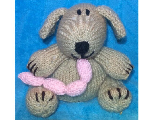 KNITTING PATTERN - Chops the Butcher's Dog chocolate orange cover or 13 cms toy