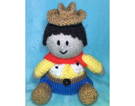 KNITTING PATTERN - Cowboy inspired choc orange cover / 15 cms Toy