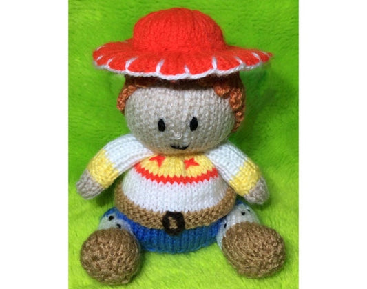 KNITTING PATTERN - Cowgirl inspired choc orange cover / 15 cms Toy