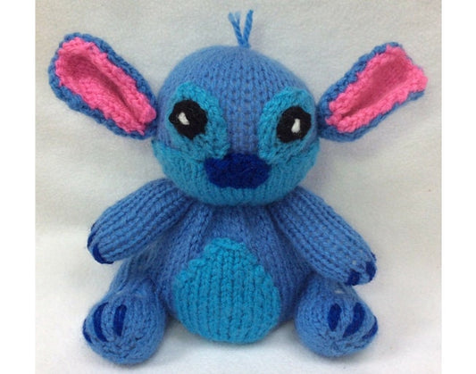 KNITTING PATTERN - Blue Alien inspired choc orange cover / 15 cms toy